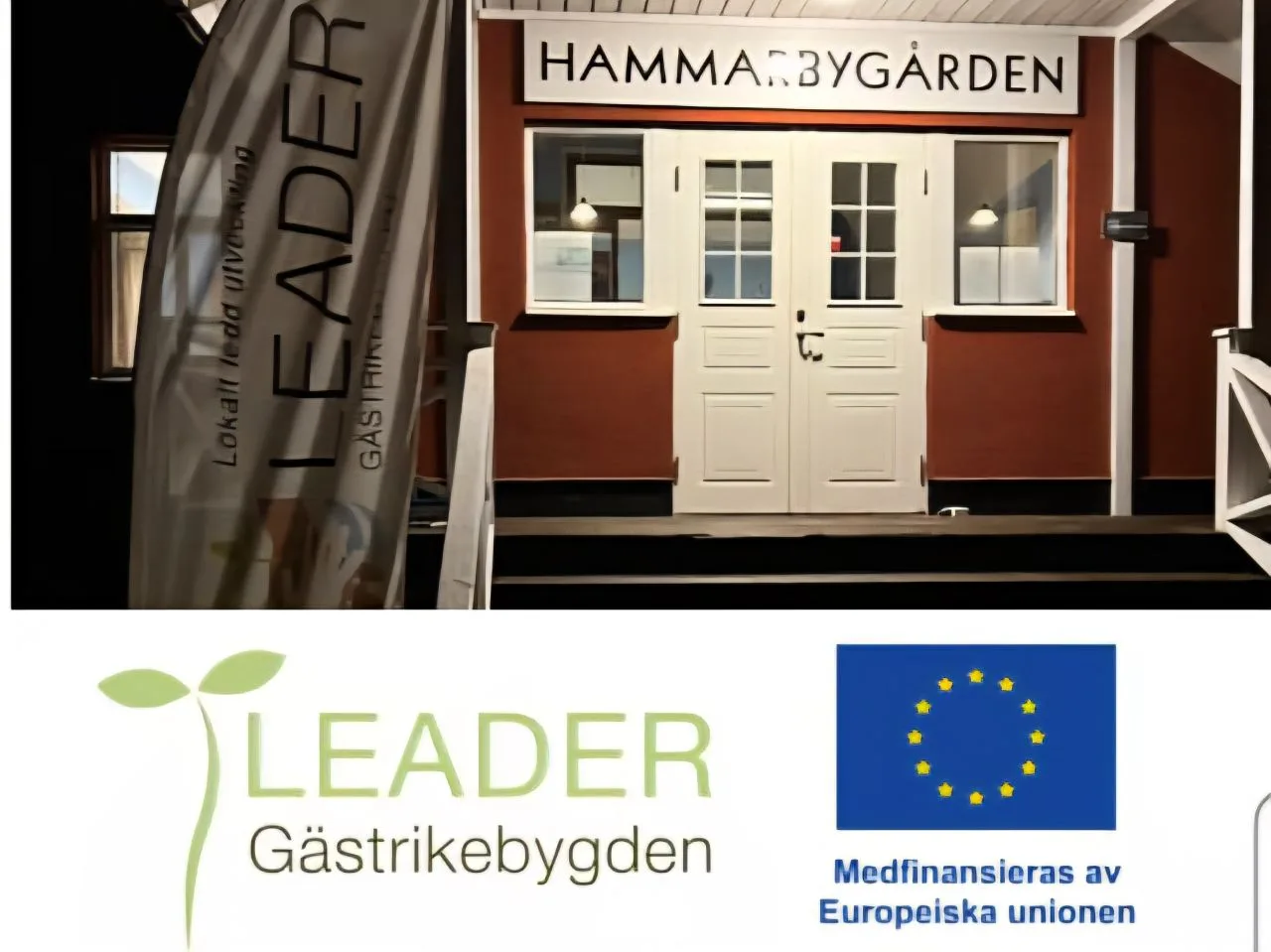 Hammarbygården 2023 Kvinna vid dator, skärm full av foton på bakverk.